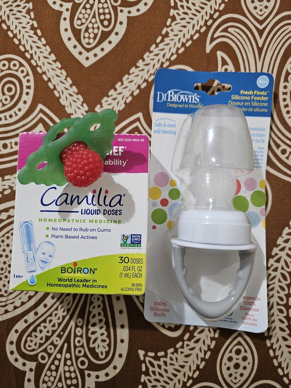 Dr Brown's Silicone Baby Feeder - Fresh Firsts + Camilia Teething Relief